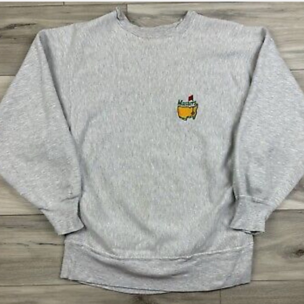 Vintage‎ Champion Masters Reverse Weave Warmup Sweatshirt L Golf Augusta USA